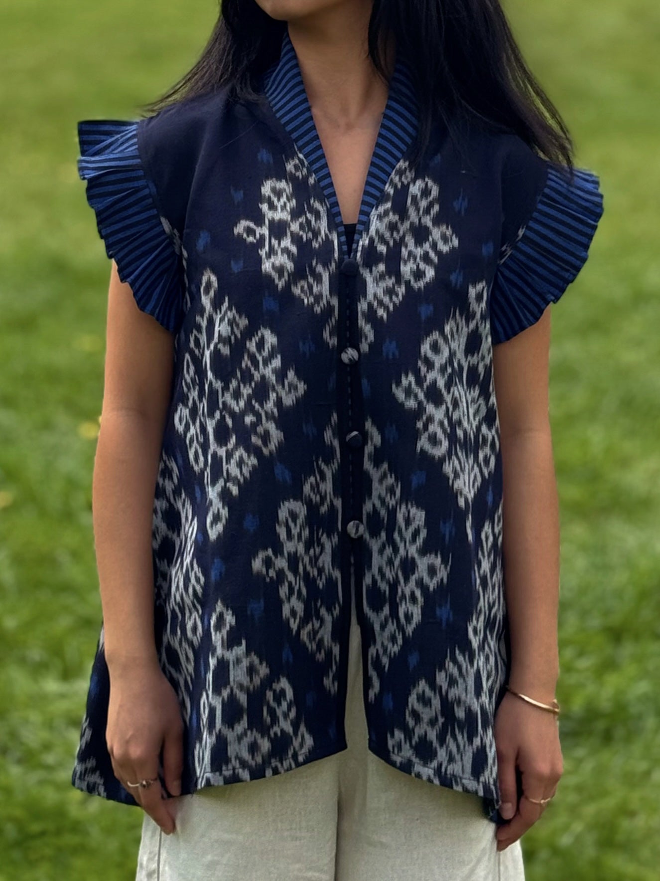 Close up of Adora Top by Mutiara Heritage