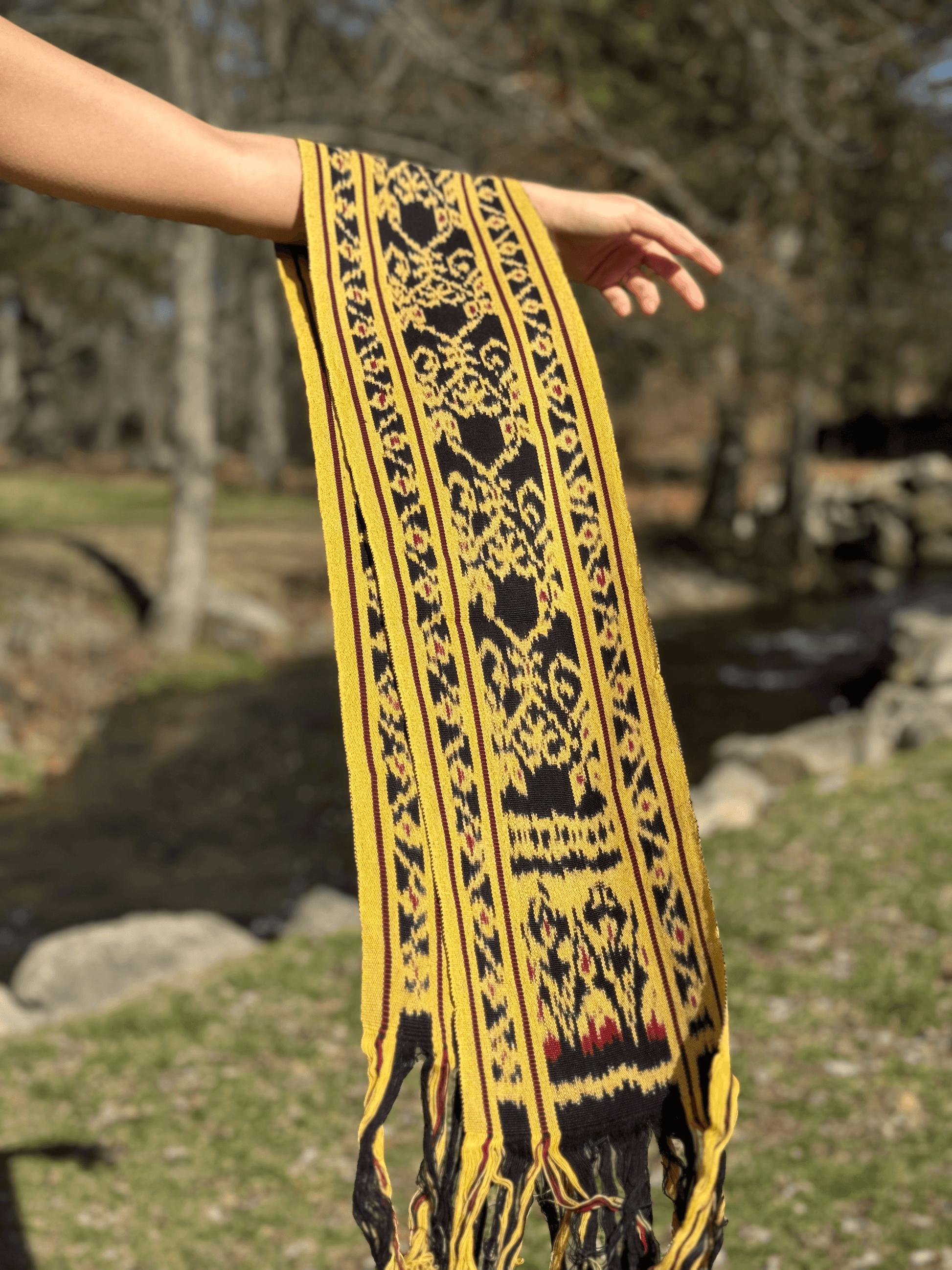Blithe Yellow Tenun Scarf - Mutiara Heritage