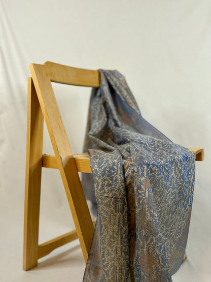 100% Blue Silk Taffeta Scarf Styled Shoot | Mutiara Heritage