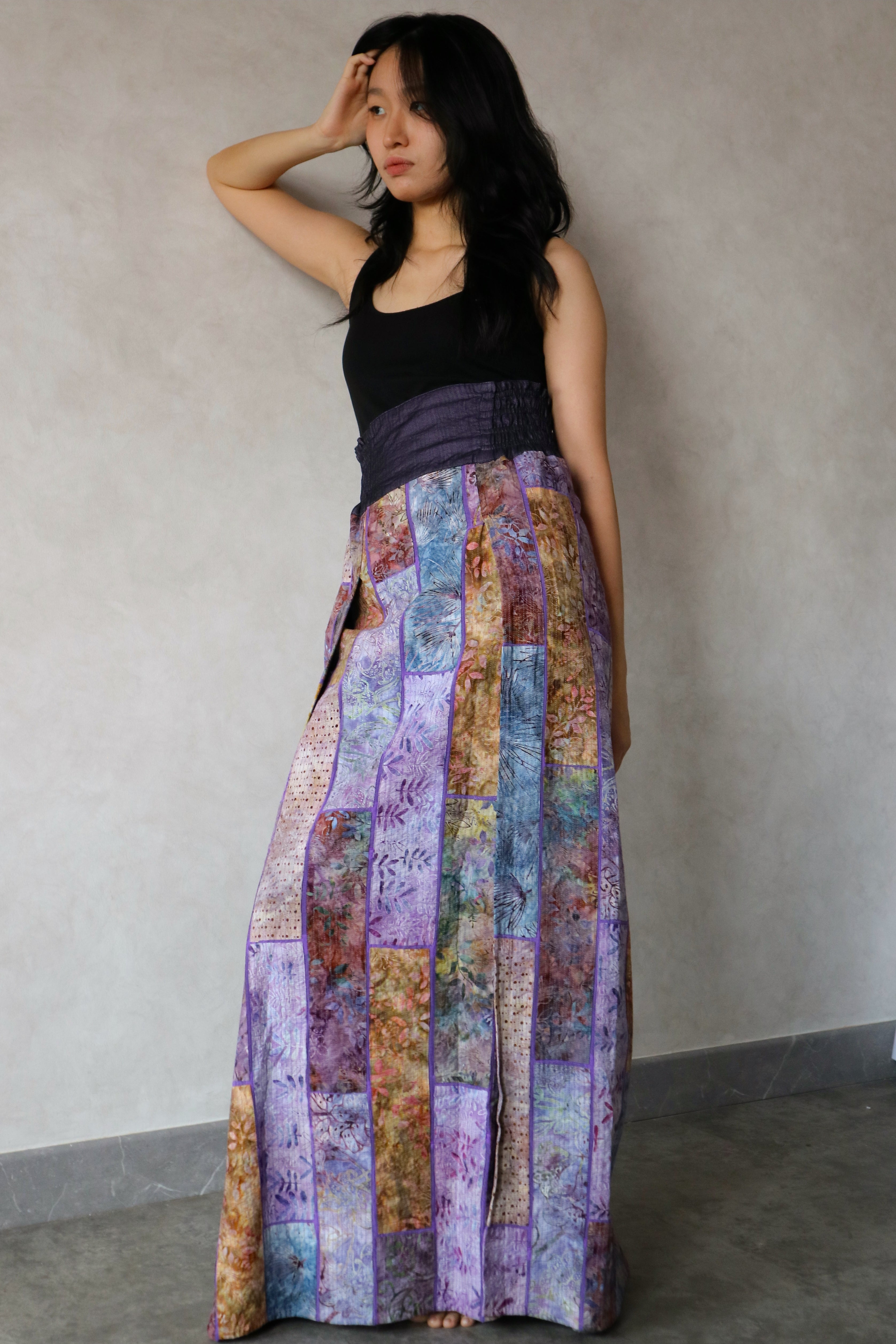 Quilted Corset Belt Skirt — High Waist, Layered & Structured