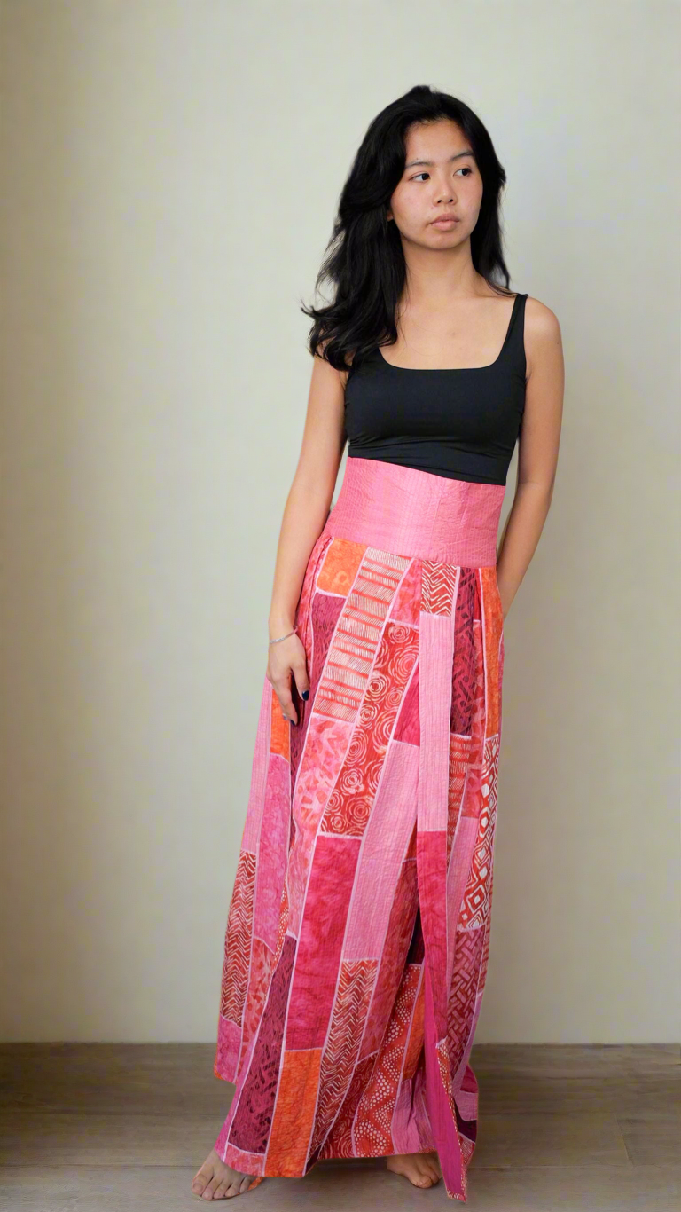 Quilted Corset Belt Skirt — High Waist, Layered & Structured