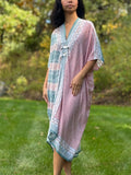Coral Kaftan Tunic Dress Coverup - Mutiara Heritage
