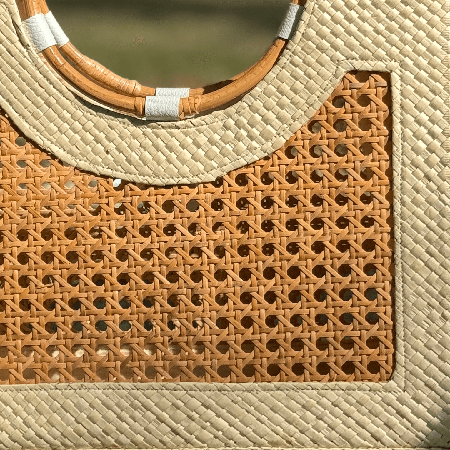 Detail Shot of White Wicker Bag | Mutiara Heritage 