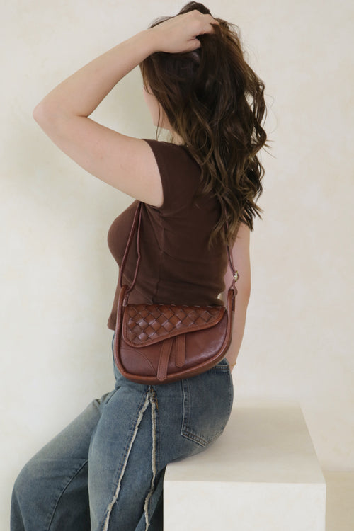 Lara Woven Saddle Bag