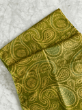 Flat Shot of "Forest" Green 100% Silk Scarf | Mutiara Heritage