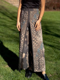 Close up of Avery pants in grey