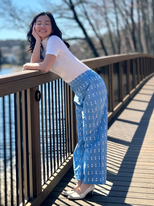 High-Rise Wide Leg Batik Culottes