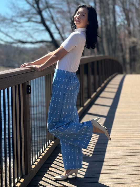 High-Rise Wide Leg Batik Culottes