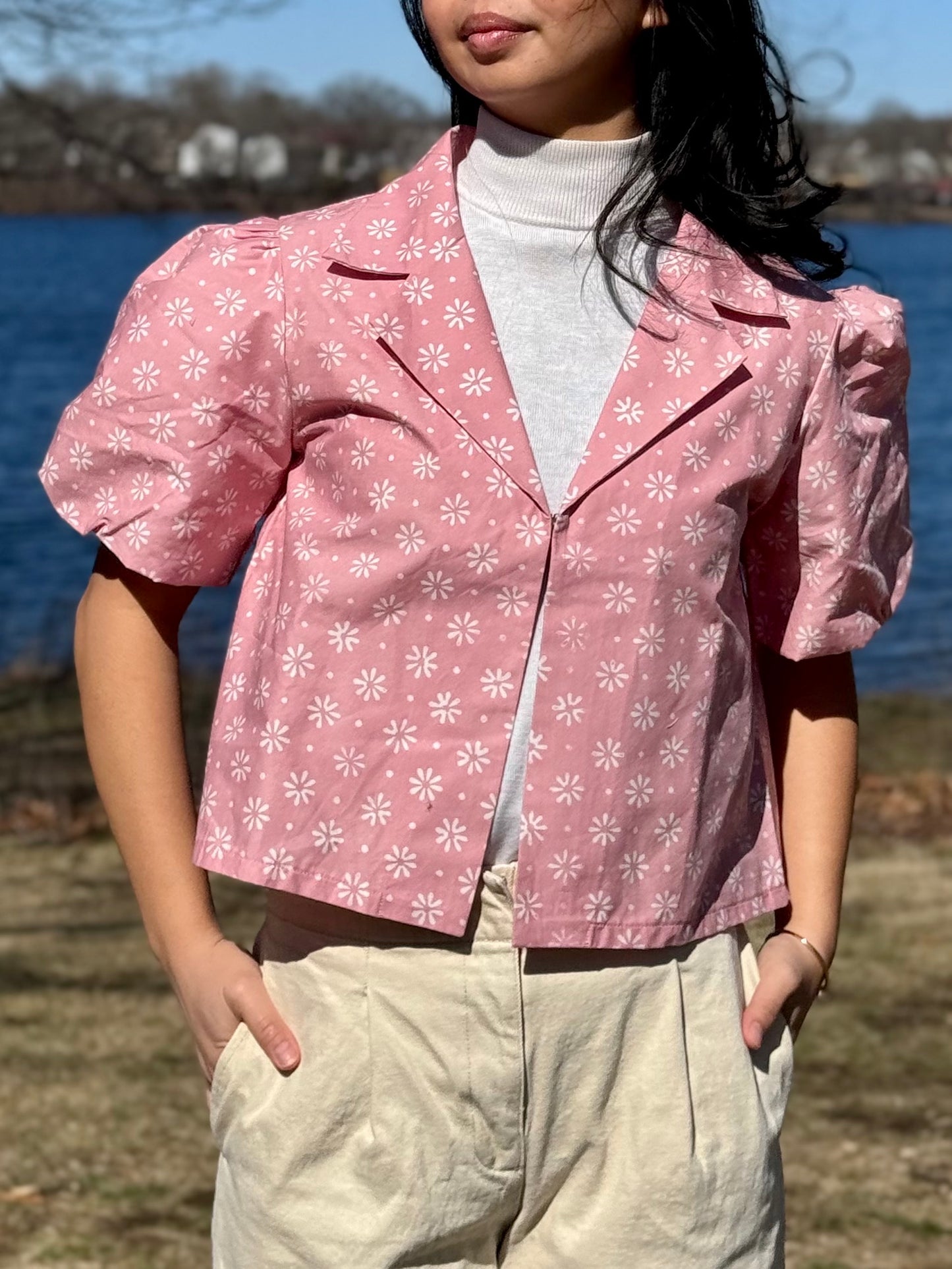 Short Sleeve Puff Outer Jacket