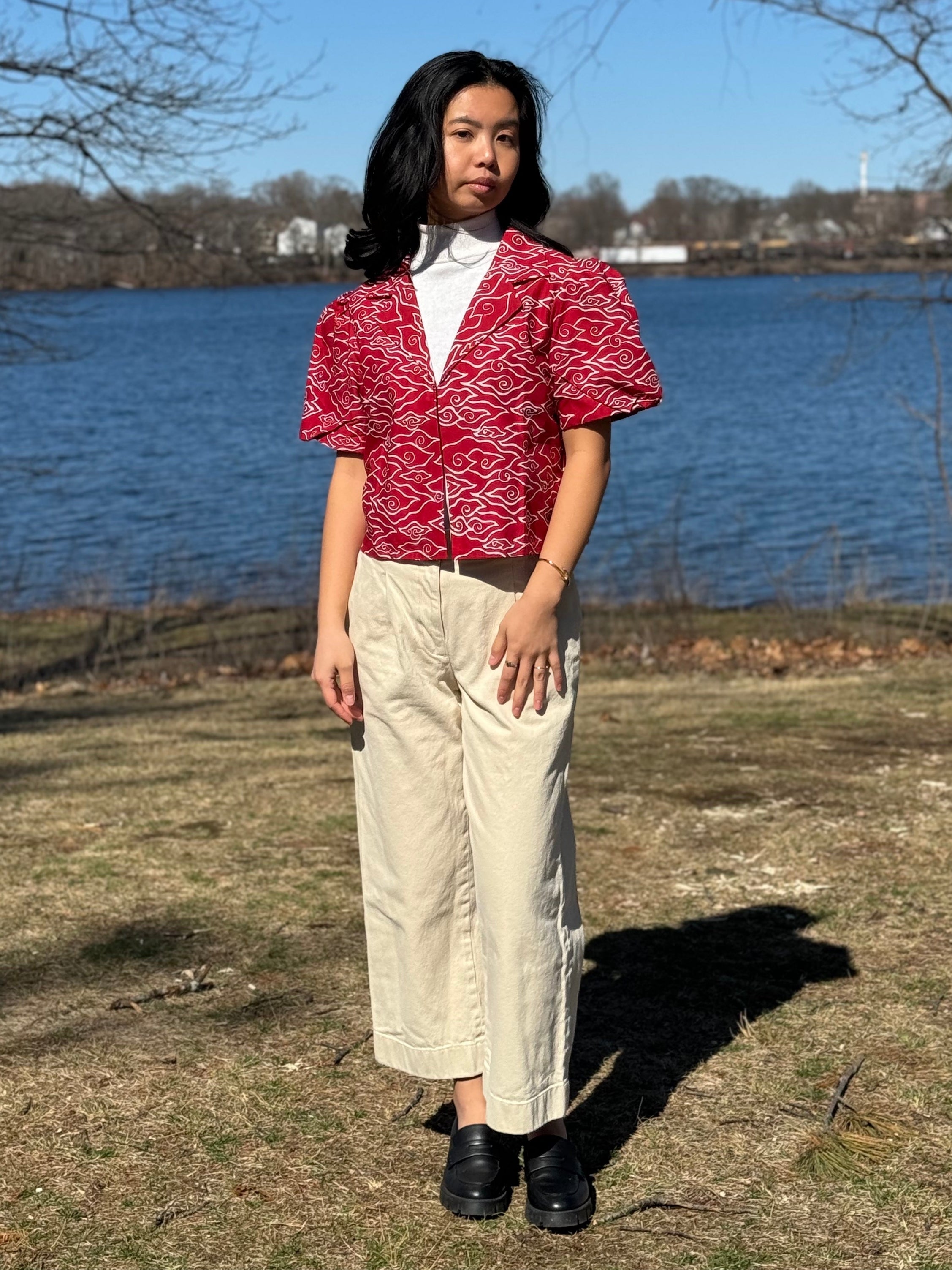 Short Sleeve Puff Outer Jacket