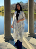 Viscose Short-Sleeve Maxi Kimono