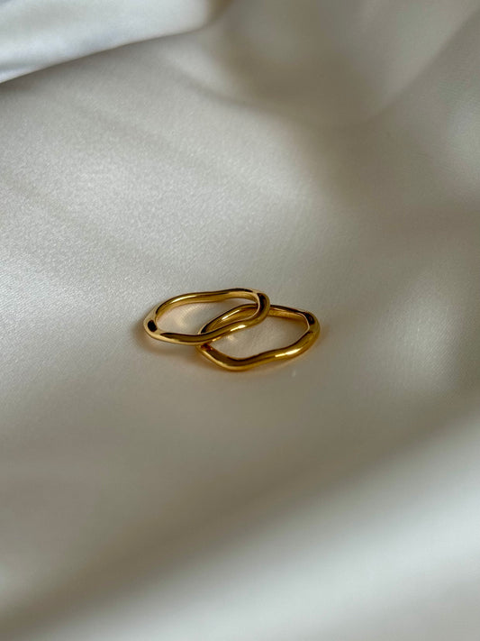 Gold Wavy Ring