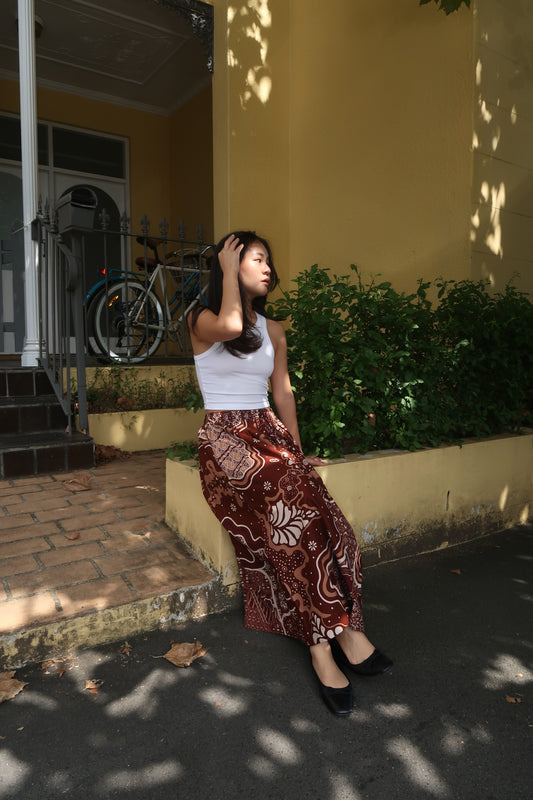 Drawstring Maxi Skirt