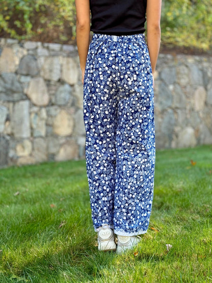 Porcelain Hand Drawn Cotton Batik Pants  Back Shot- Mutiara Heritage
