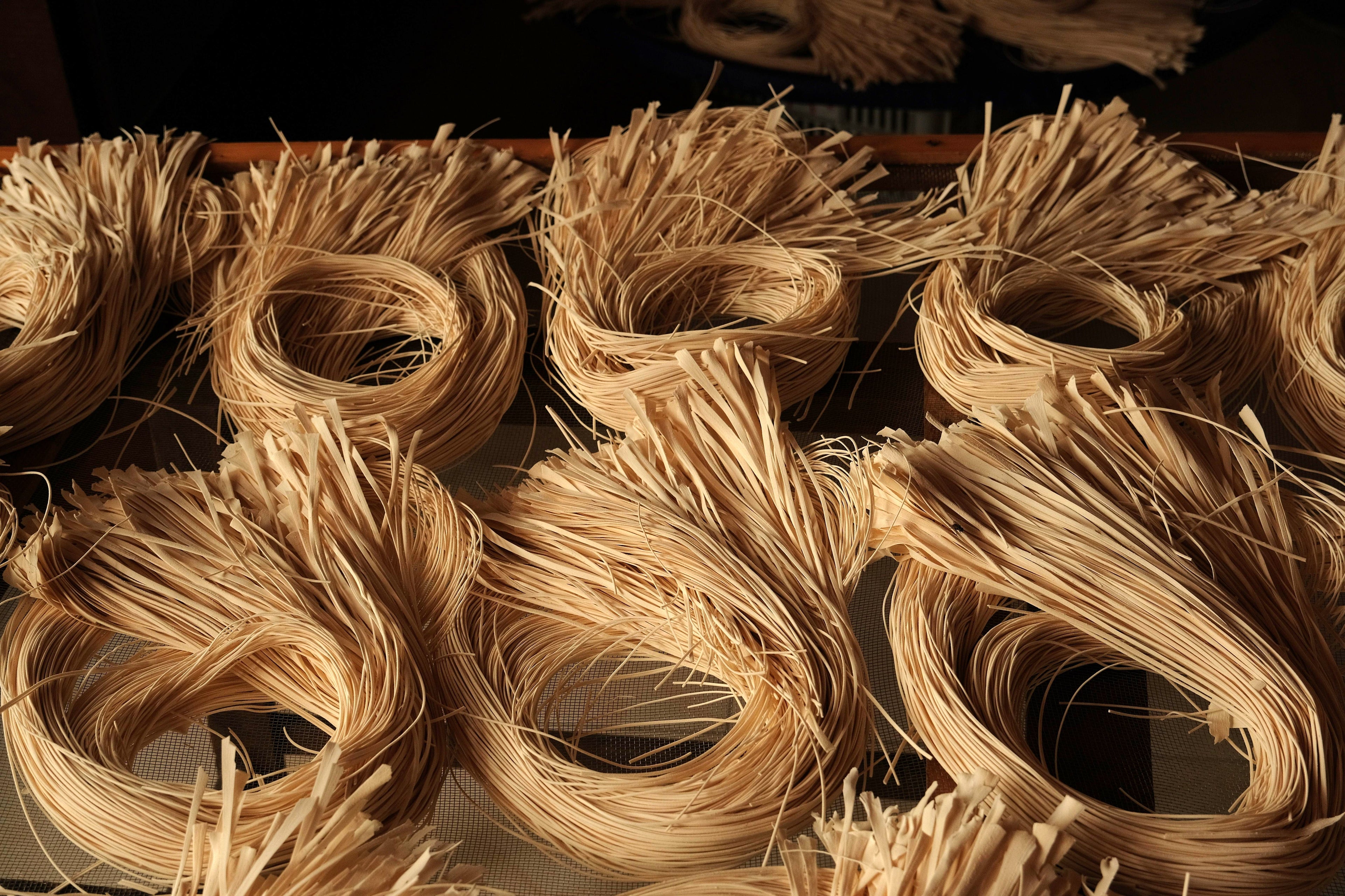 Raw rattan material
