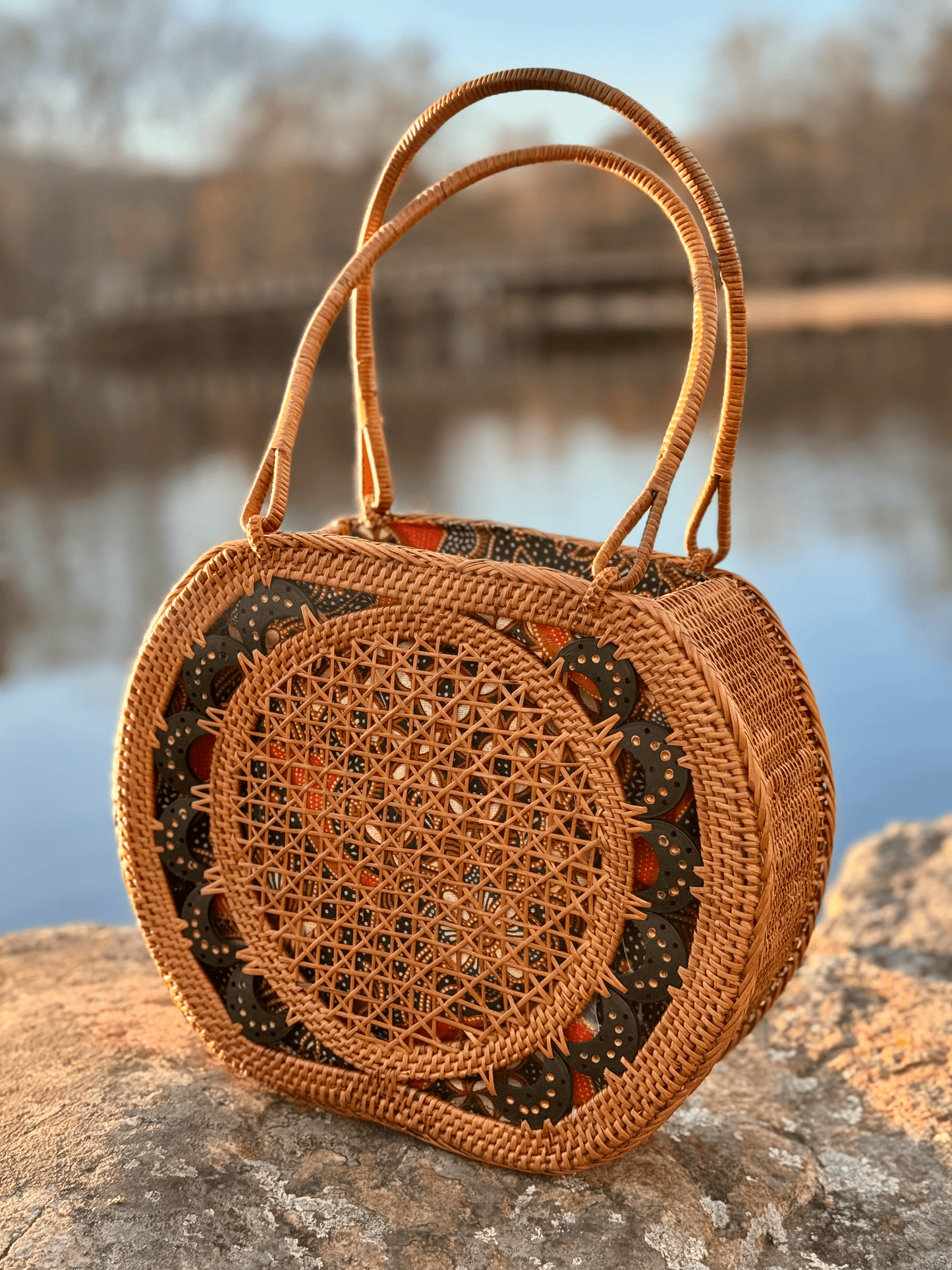 Rattan Wheel Bag | Mutiara Heritage