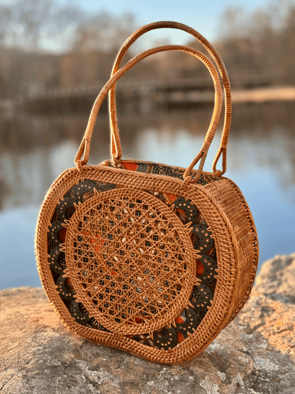 Rattan Wheel Bag | Mutiara Heritage