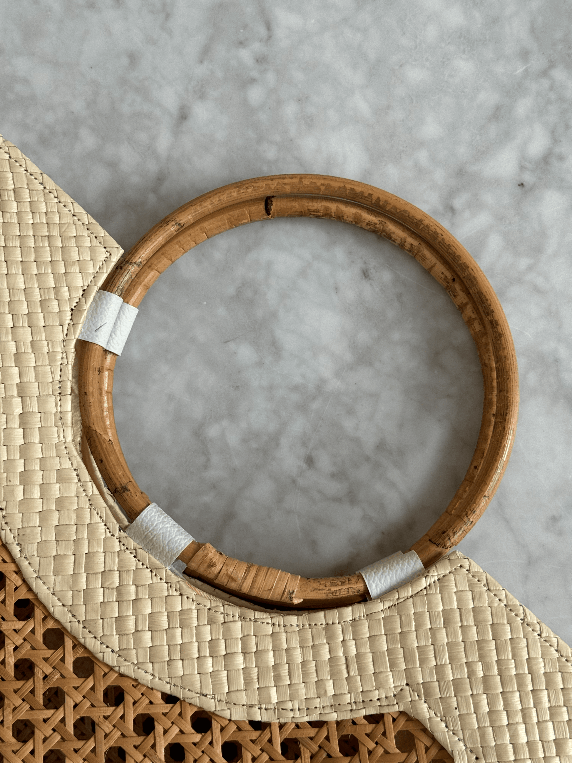 Photo of White Wicker Bag Handle| Mutiara Heritage 