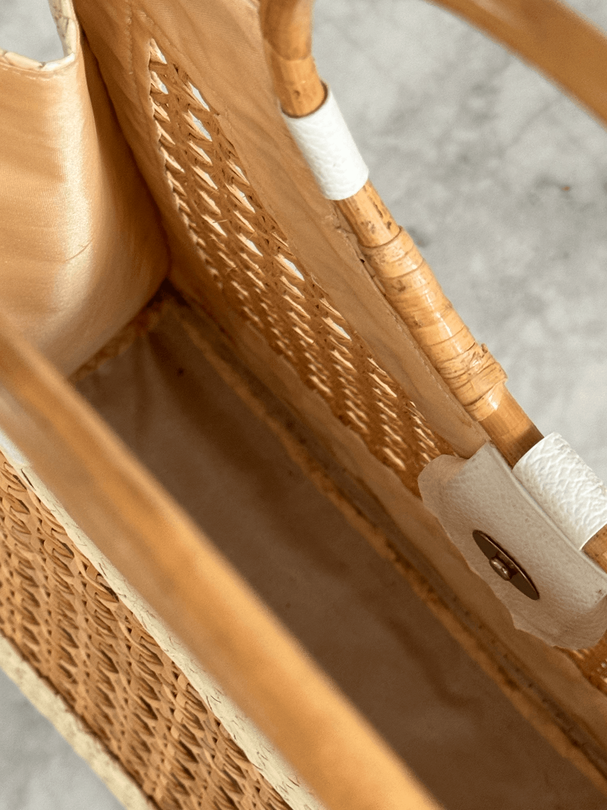 Wicker Handbag Inside Shot | Mutiara Heritage